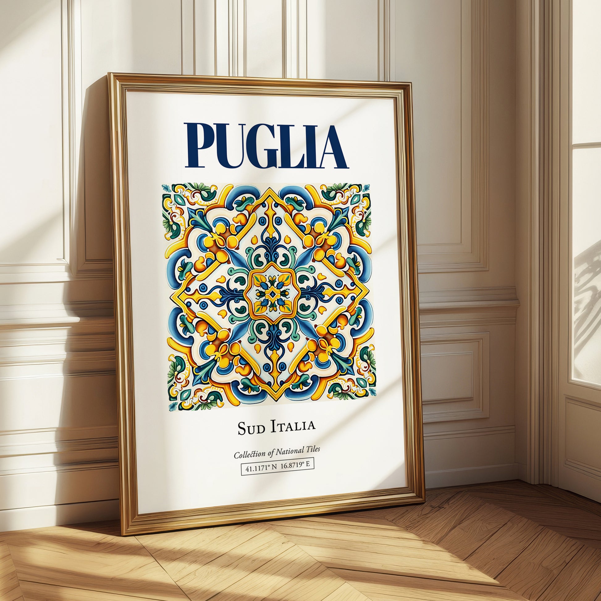 Puglia (Apulia), Italy – Travel Poster, styled in a charming Paris street view
