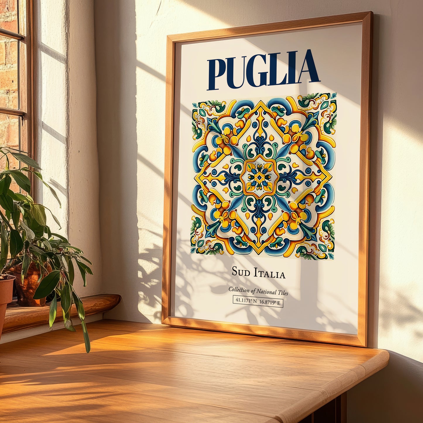 Puglia (Apulia), Italy – Travel Poster, clean layout with no caption