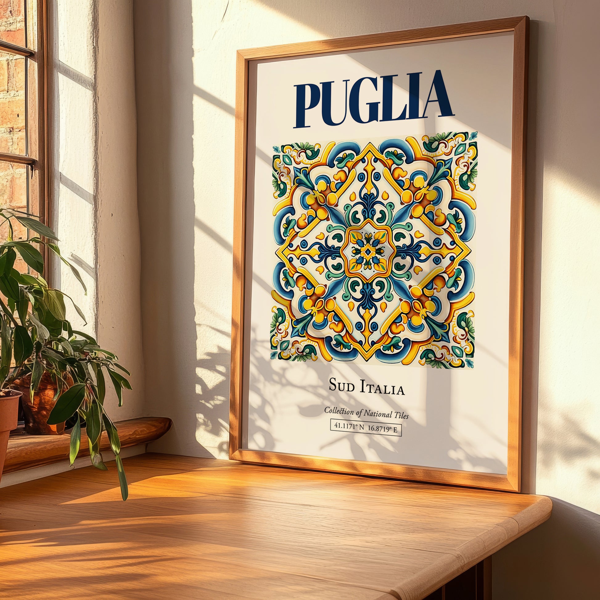 Puglia (Apulia), Italy – Travel Poster, clean layout with no caption