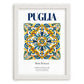 Puglia (Apulia), Italy – Travel Poster, placed in minimal white frame