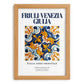 Friuli-Venezia Giulia, Italy – World Heritage Travel Poster, set in oak frame
