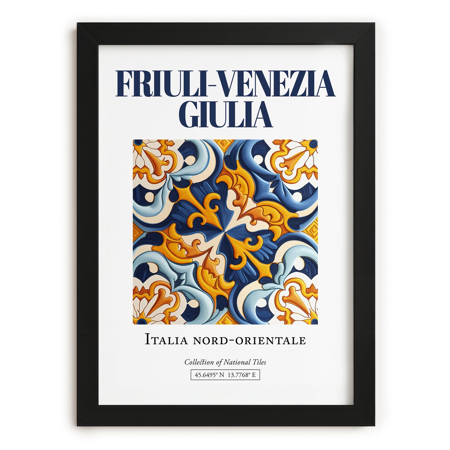 Friuli-Venezia Giulia, Italy – World Heritage Travel Poster, in sleek black frame