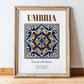 Umbria, Italy – Travel Wall Art, in wooden frame leaning on the floor