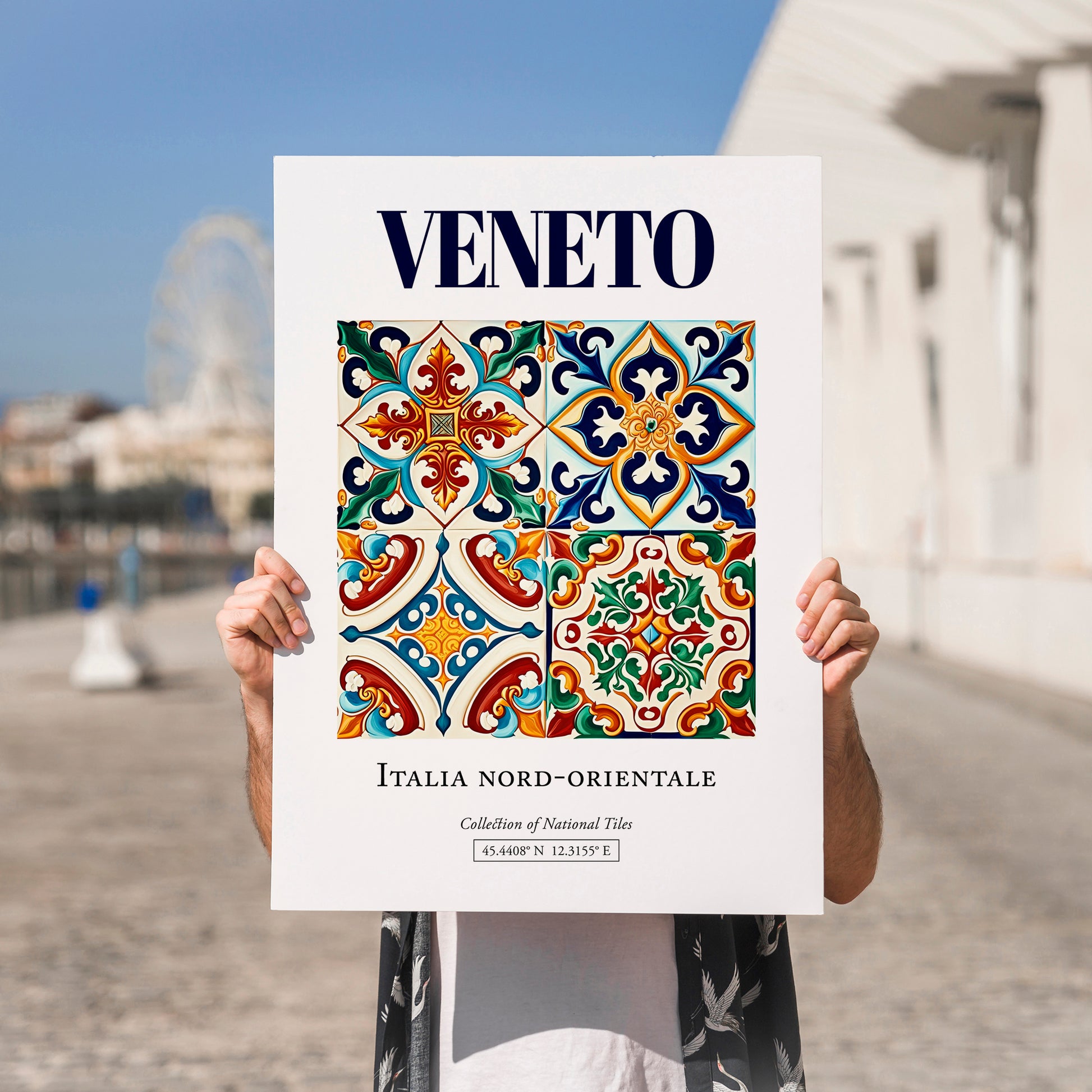 Veneto, Italy – Travel Poster, no-text version framed in wood