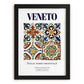 Veneto, Italy – Travel Poster, in sleek black frame
