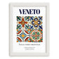 Veneto, Italy – Travel Poster, placed in minimal white frame