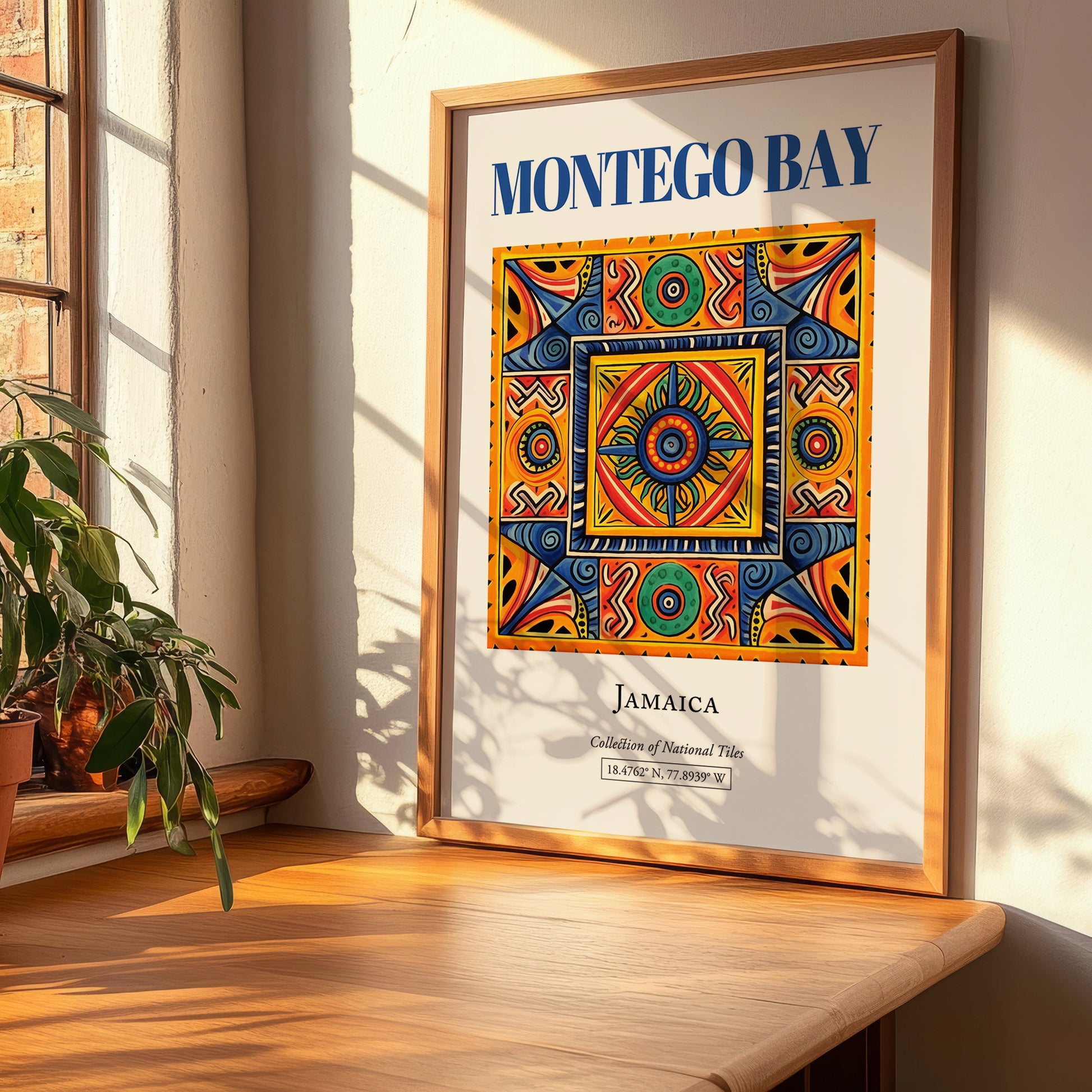 Montego Bay, Jamaica – Travel Wall Art, clean layout with no caption