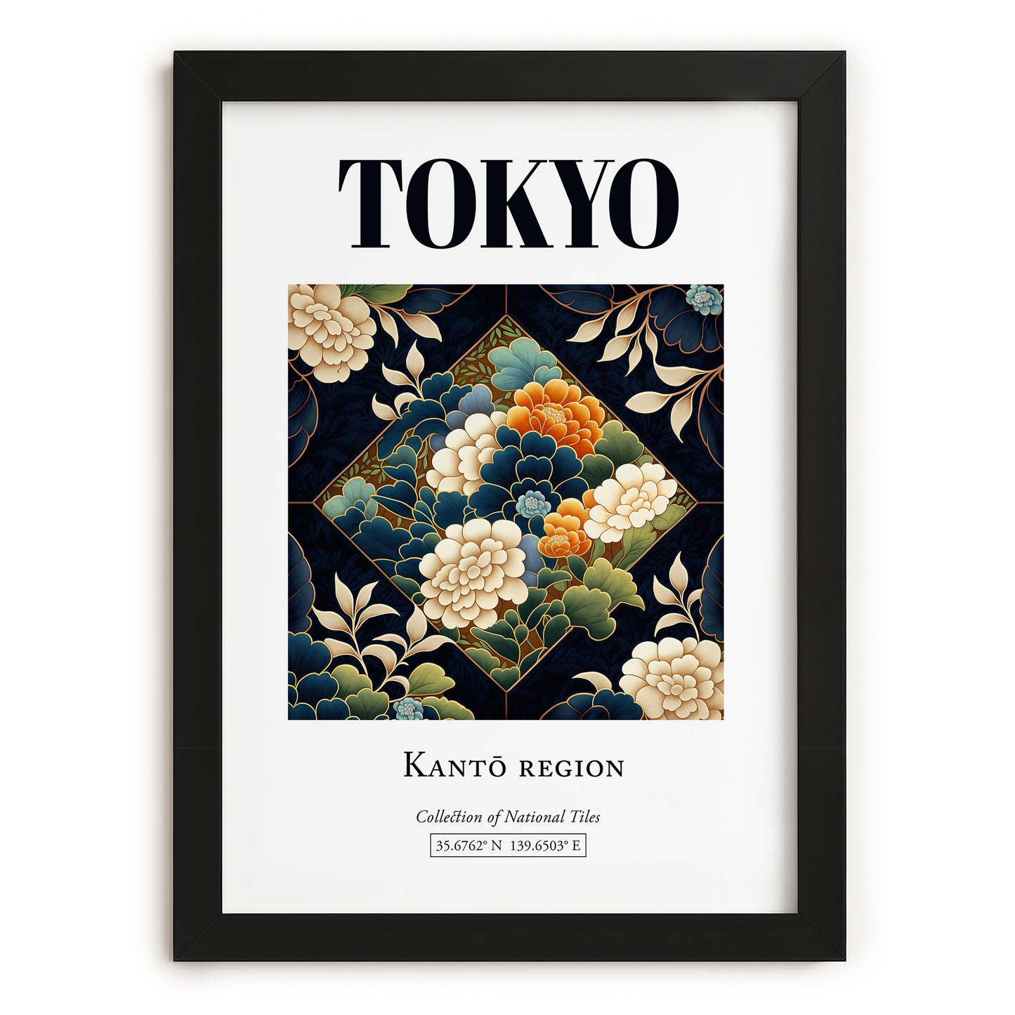 Tokyo, Japan – Travel Poster, in sleek black frame