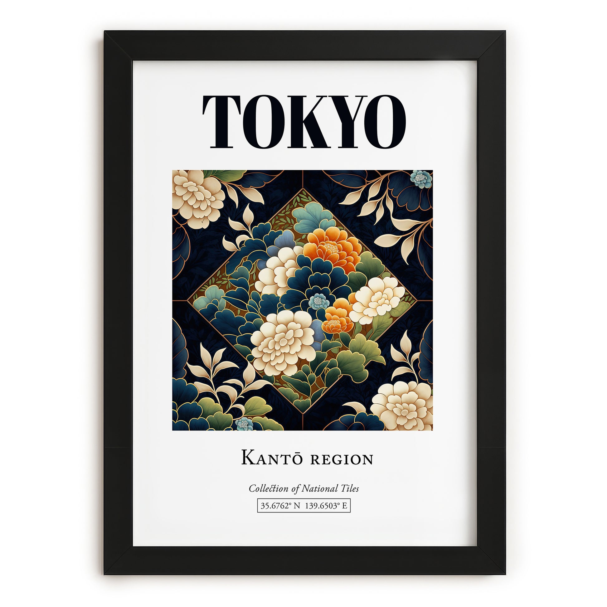 Tokyo, Japan – Travel Poster, in sleek black frame