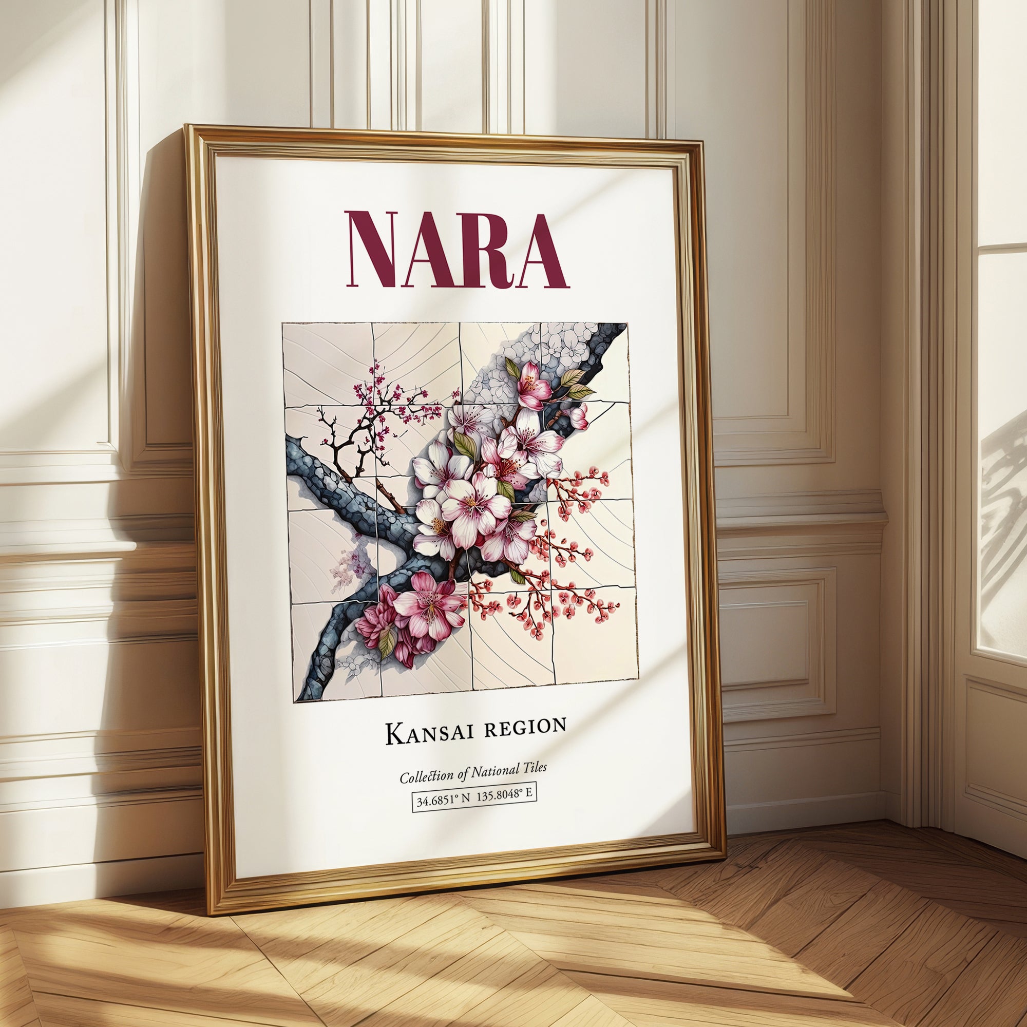 Nara, Japan – Wanderlust-Inspired Poster, styled in a charming Paris street view