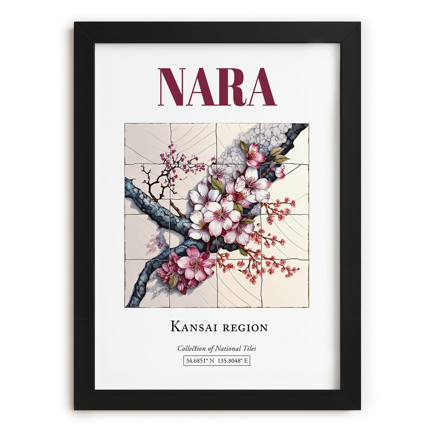 Nara, Japan – Wanderlust-Inspired Poster, in sleek black frame