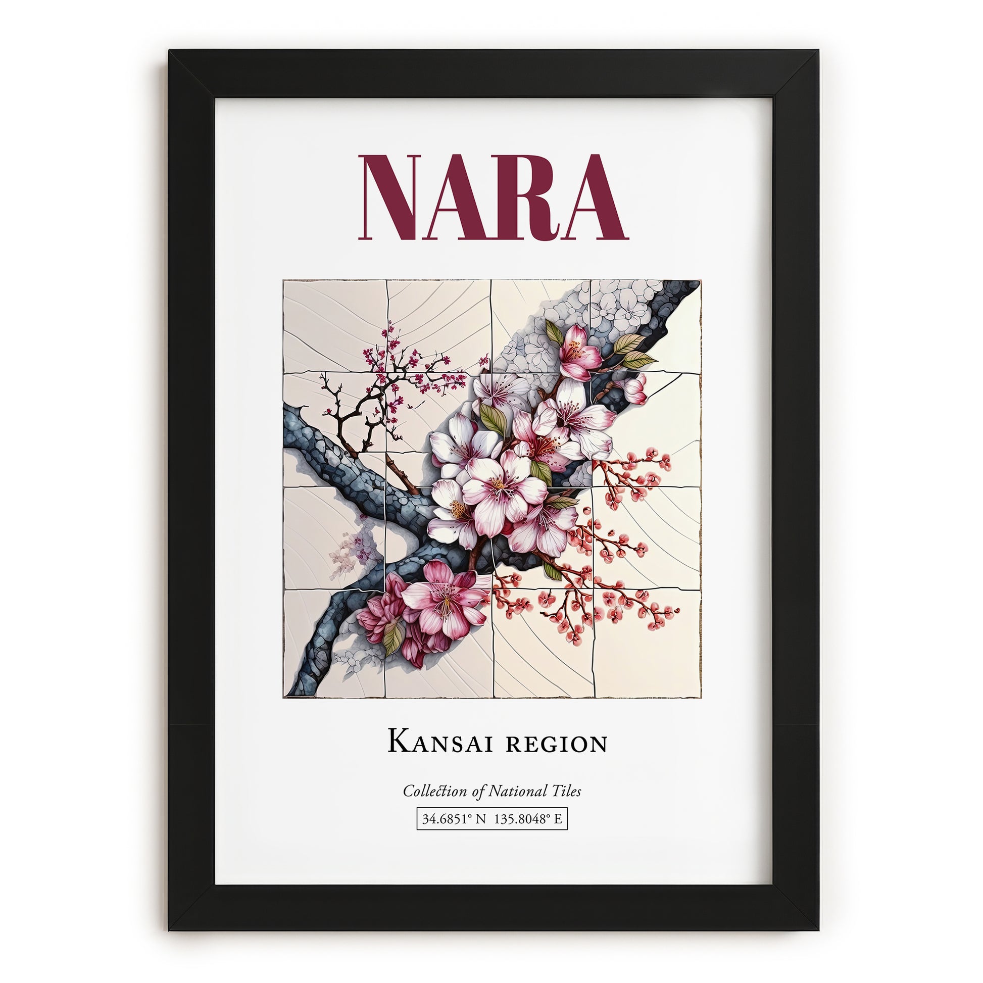 Nara, Japan – Wanderlust-Inspired Poster, in sleek black frame