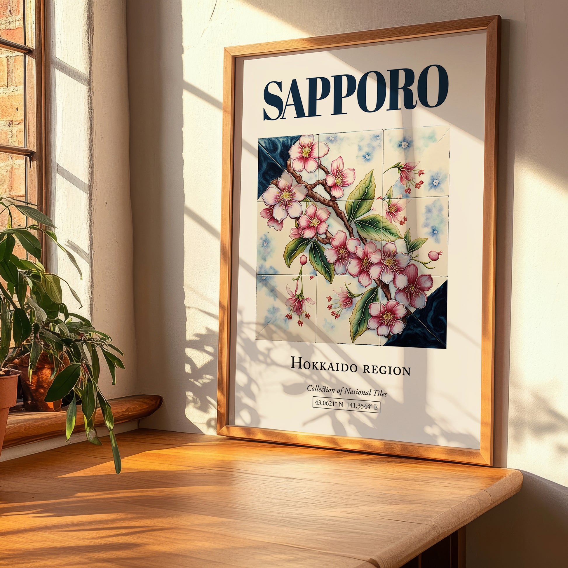 Sapporo, Japan – Global Cities Wall Print, clean layout with no caption