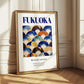 Fukuoka, Japan – Travel Poster, styled in a charming Paris street view