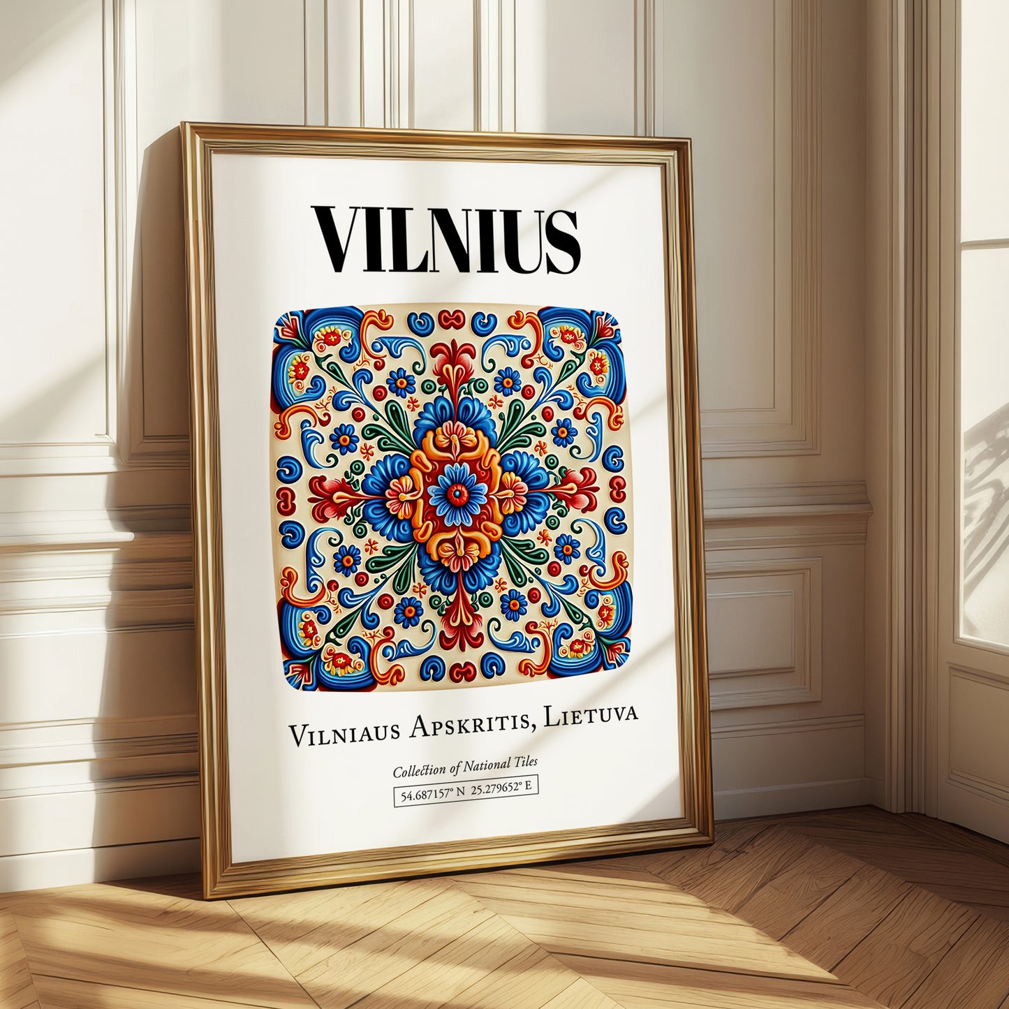 Vilnius, Lithuania – Travel Print, styled in a charming Paris street view