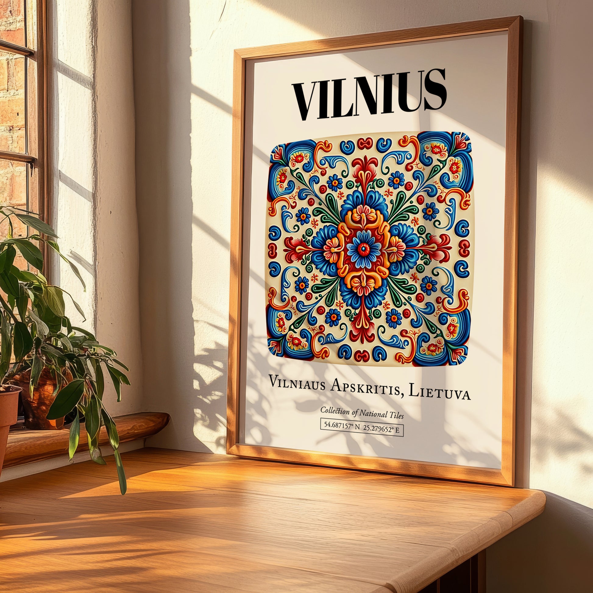 Vilnius, Lithuania – Travel Print, clean layout with no caption