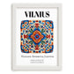 Vilnius, Lithuania – Travel Print, placed in minimal white frame