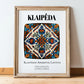 Klaipėda, Lithuania – Cityscape Wall Art, in wooden frame leaning on the floor