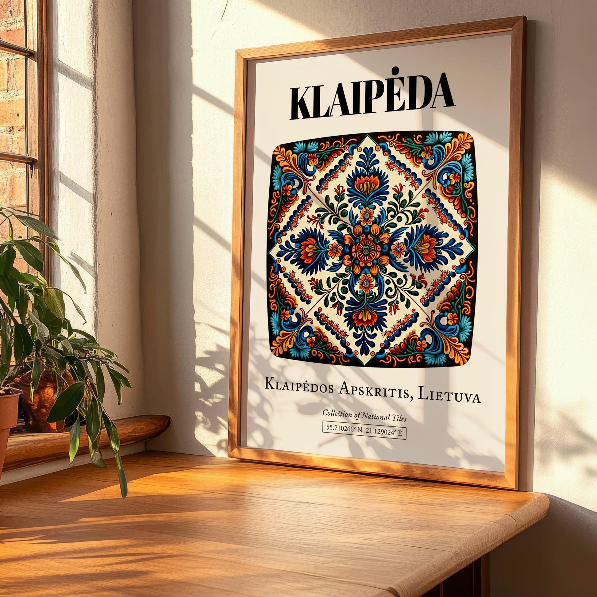 Klaipėda, Lithuania – Cityscape Wall Art, clean layout with no caption