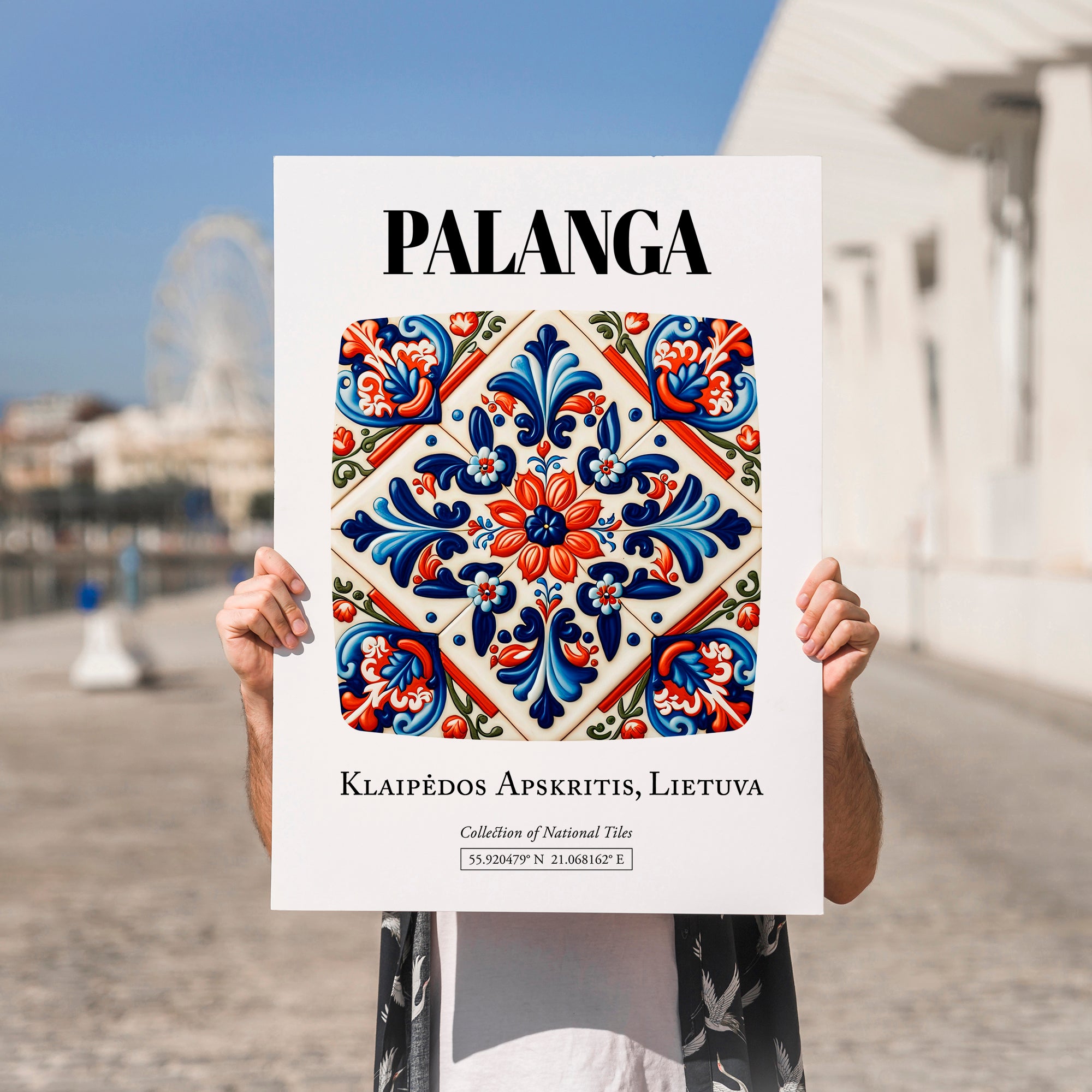 Palanga, Lithuania – Travel Wall Art, no-text version framed in wood
