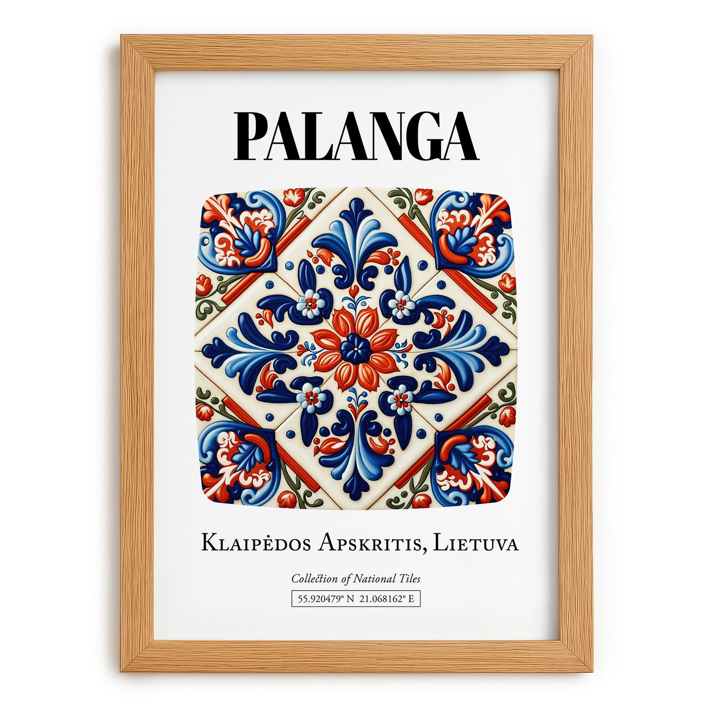 Palanga, Lithuania – Travel Wall Art, set in oak frame
