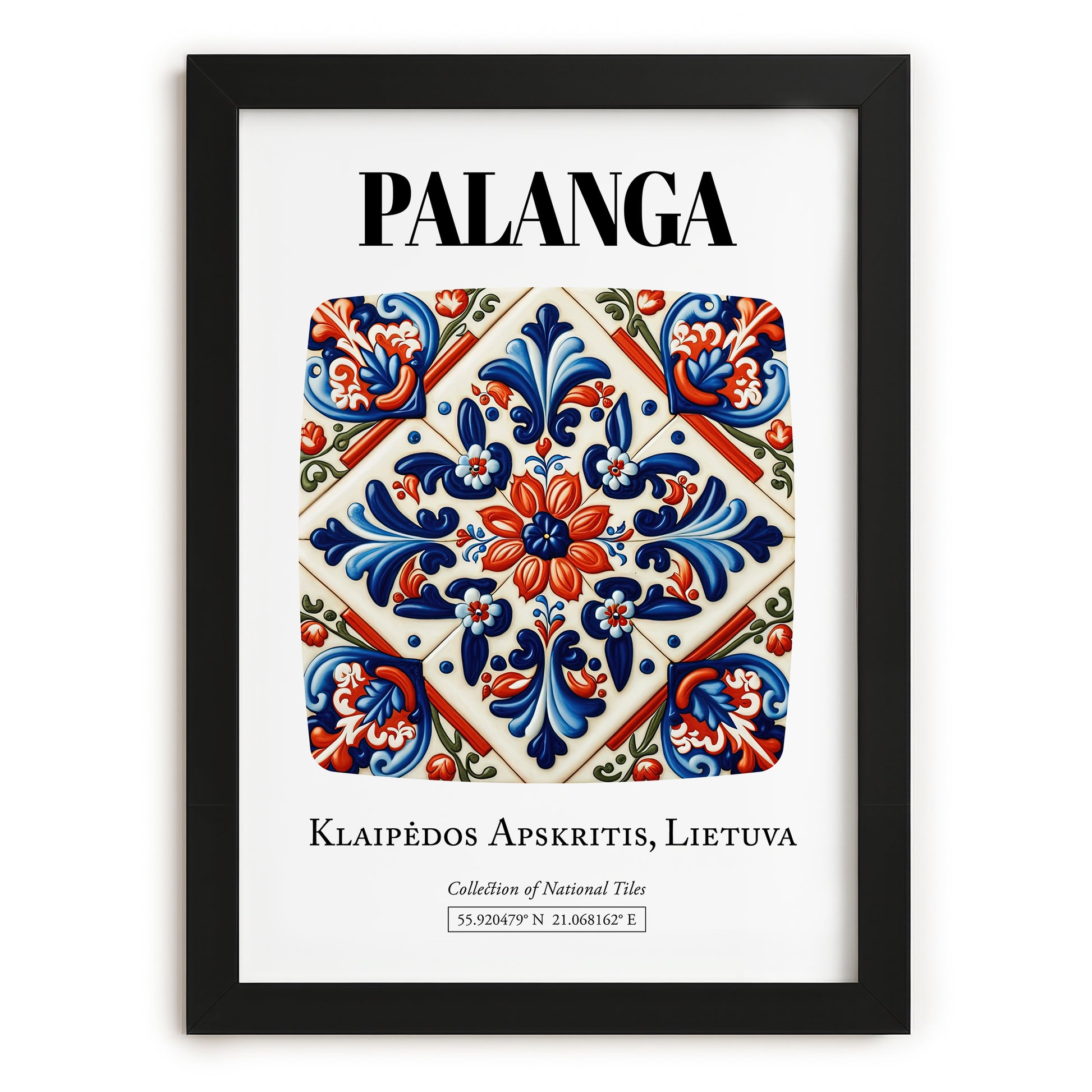 Palanga, Lithuania – Travel Wall Art, in sleek black frame