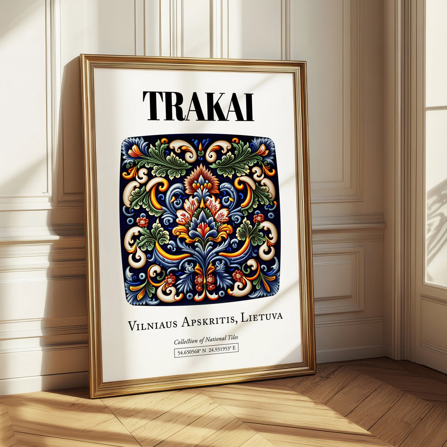 Trakai, Lithuania – Travel Poster, styled in a charming Paris street view