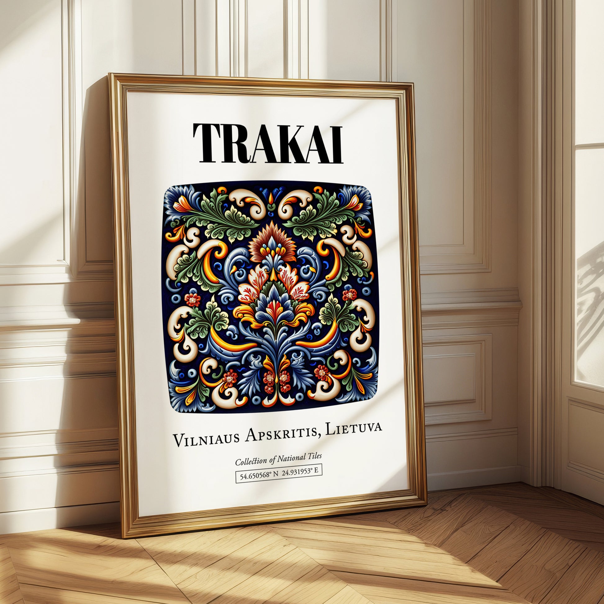 Trakai, Lithuania – Travel Poster, styled in a charming Paris street view