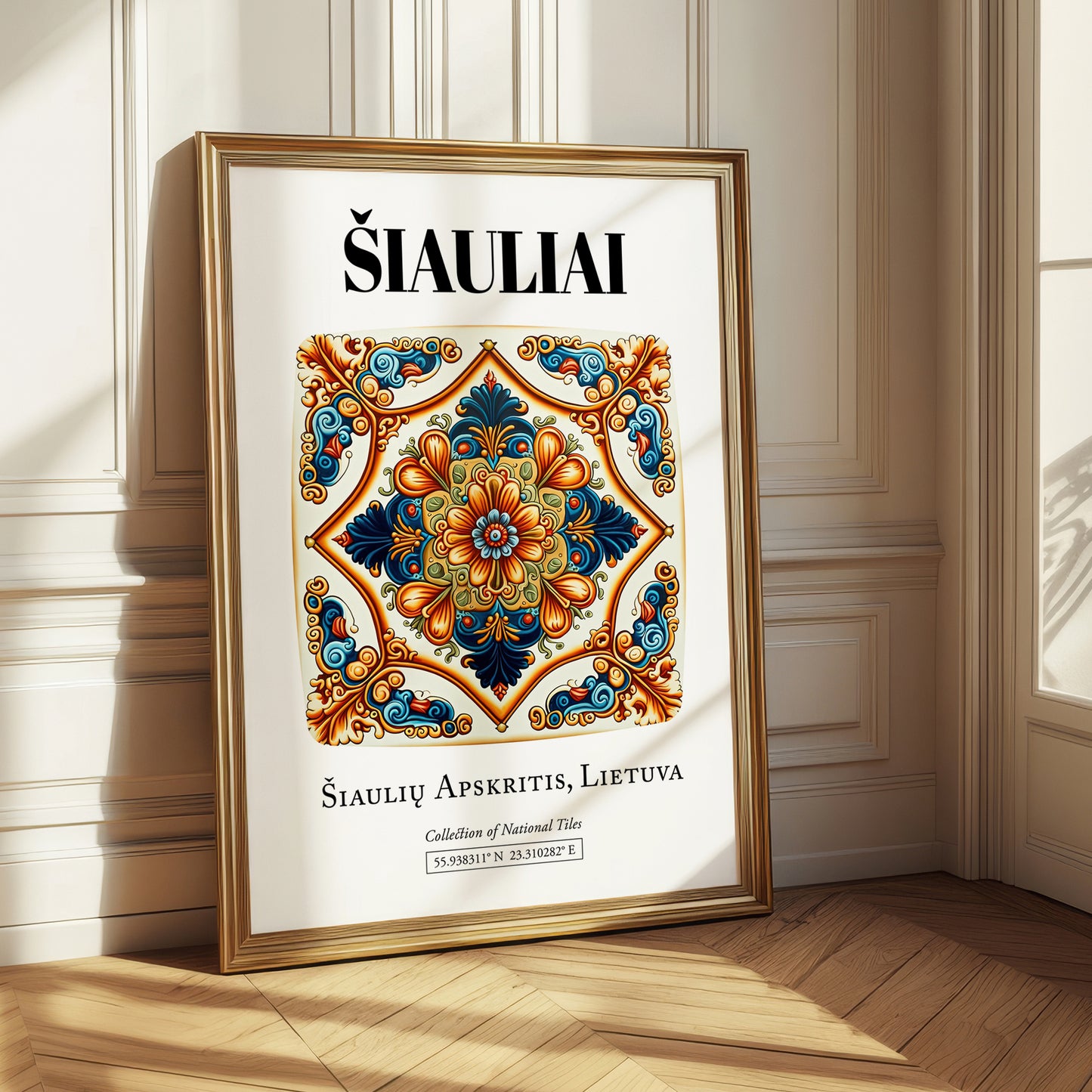 Šiauliai, Lithuania – Cityscape Wall Art, styled in a charming Paris street view