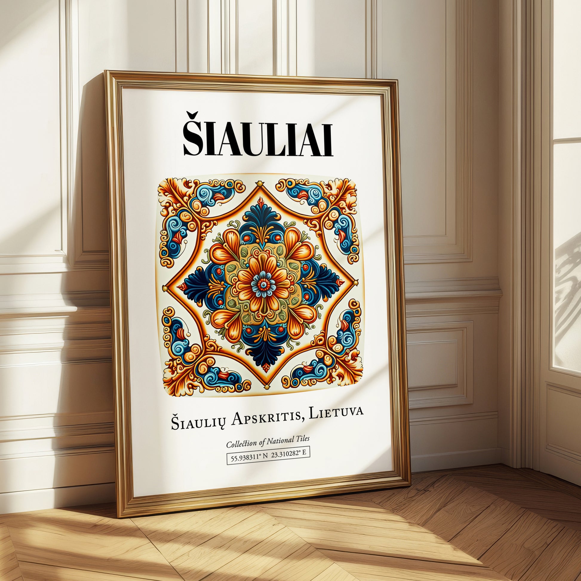 Šiauliai, Lithuania – Cityscape Wall Art, styled in a charming Paris street view