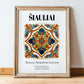 Šiauliai, Lithuania – Cityscape Wall Art, in wooden frame leaning on the floor