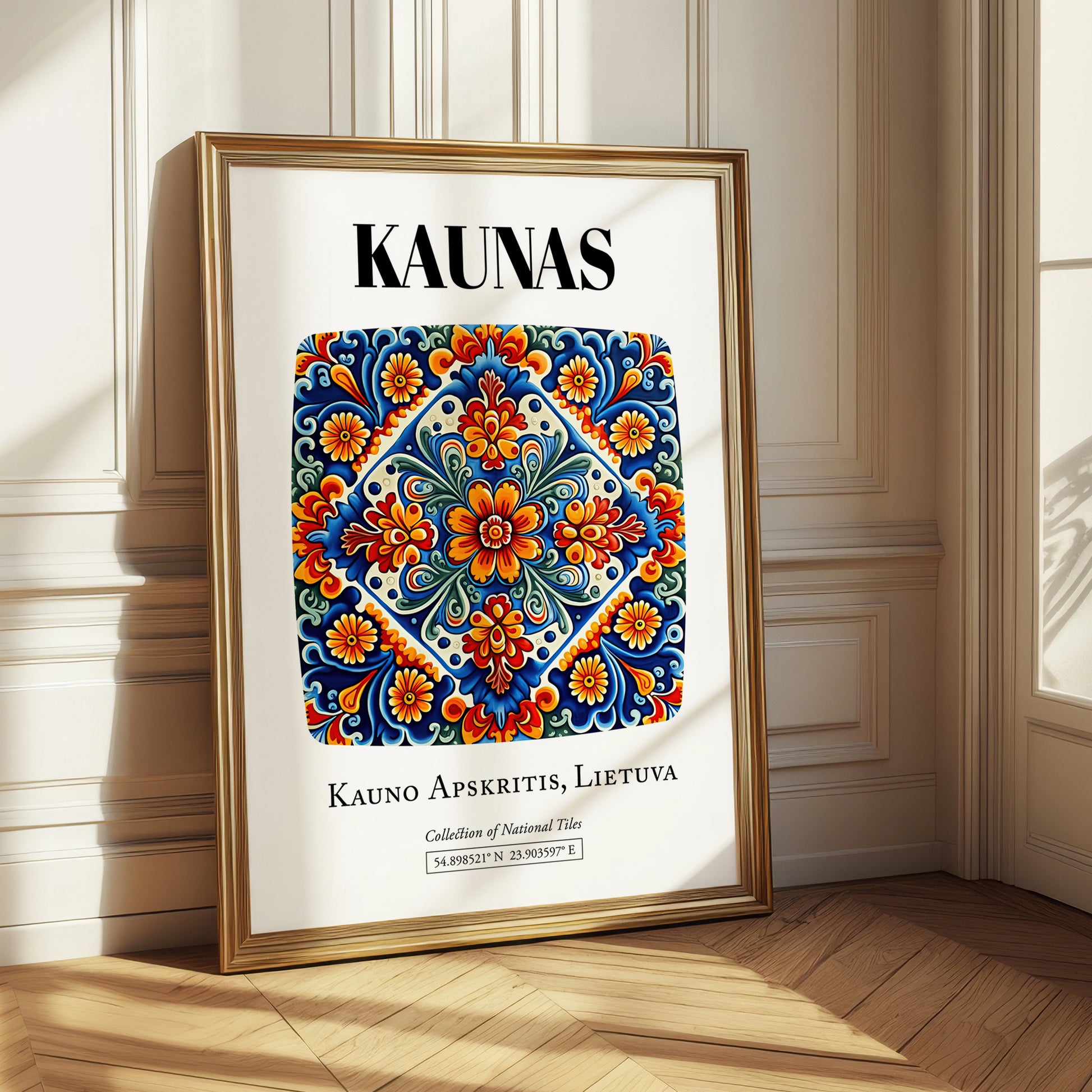 Kaunas, Lithuania – Travel Wall Art, styled in a charming Paris street view