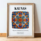 Kaunas, Lithuania – Travel Wall Art, in wooden frame leaning on the floor