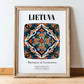Lietuva, Lithuania – Wanderlust Wall Decor, in wooden frame leaning on the floor