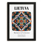 Lietuva, Lithuania – Wanderlust Wall Decor, in sleek black frame