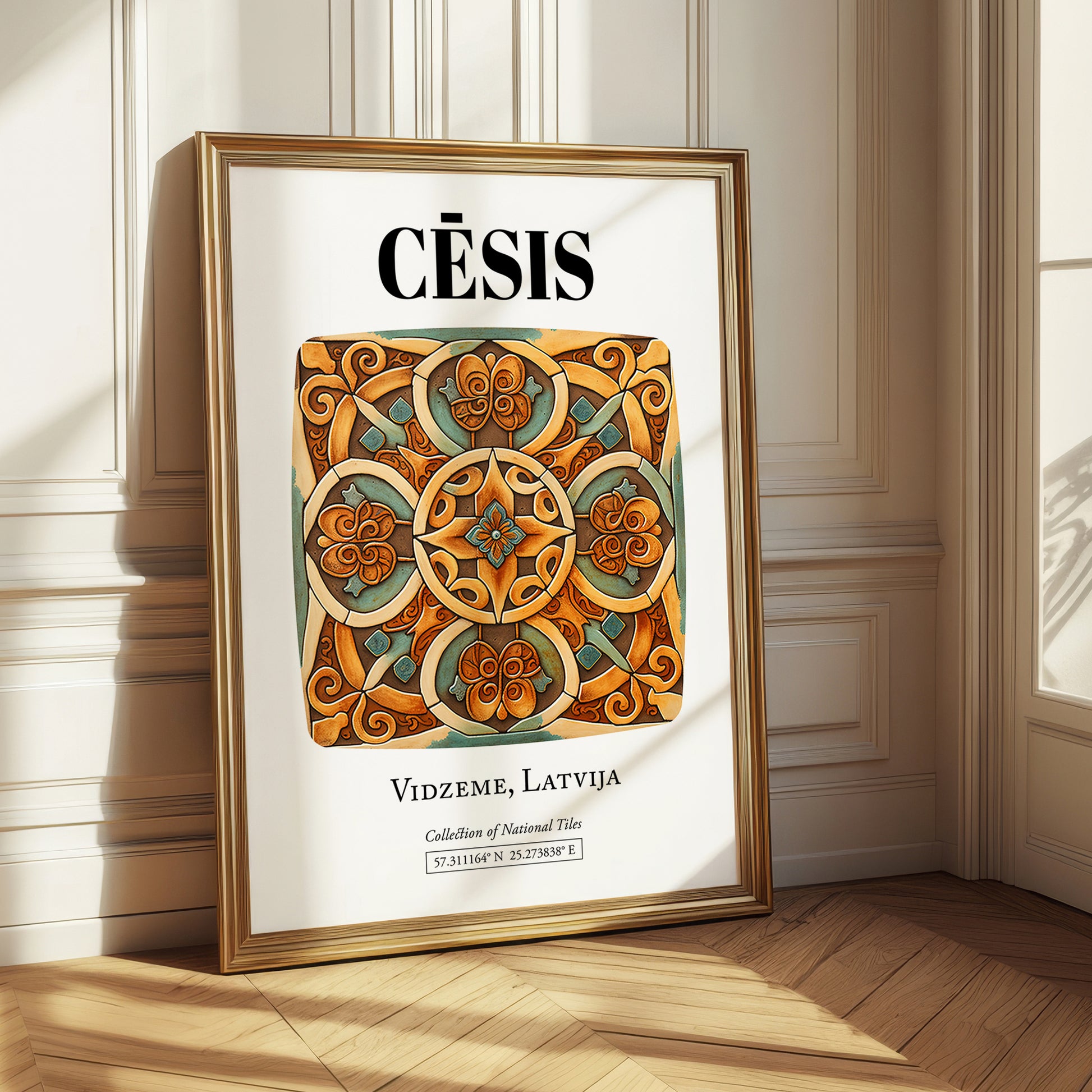 Cēsis, Latvia – Travel Wall Decor, styled in a charming Paris street view
