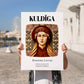 Kuldīga, Latvia – Travel Poster, no-text version framed in wood
