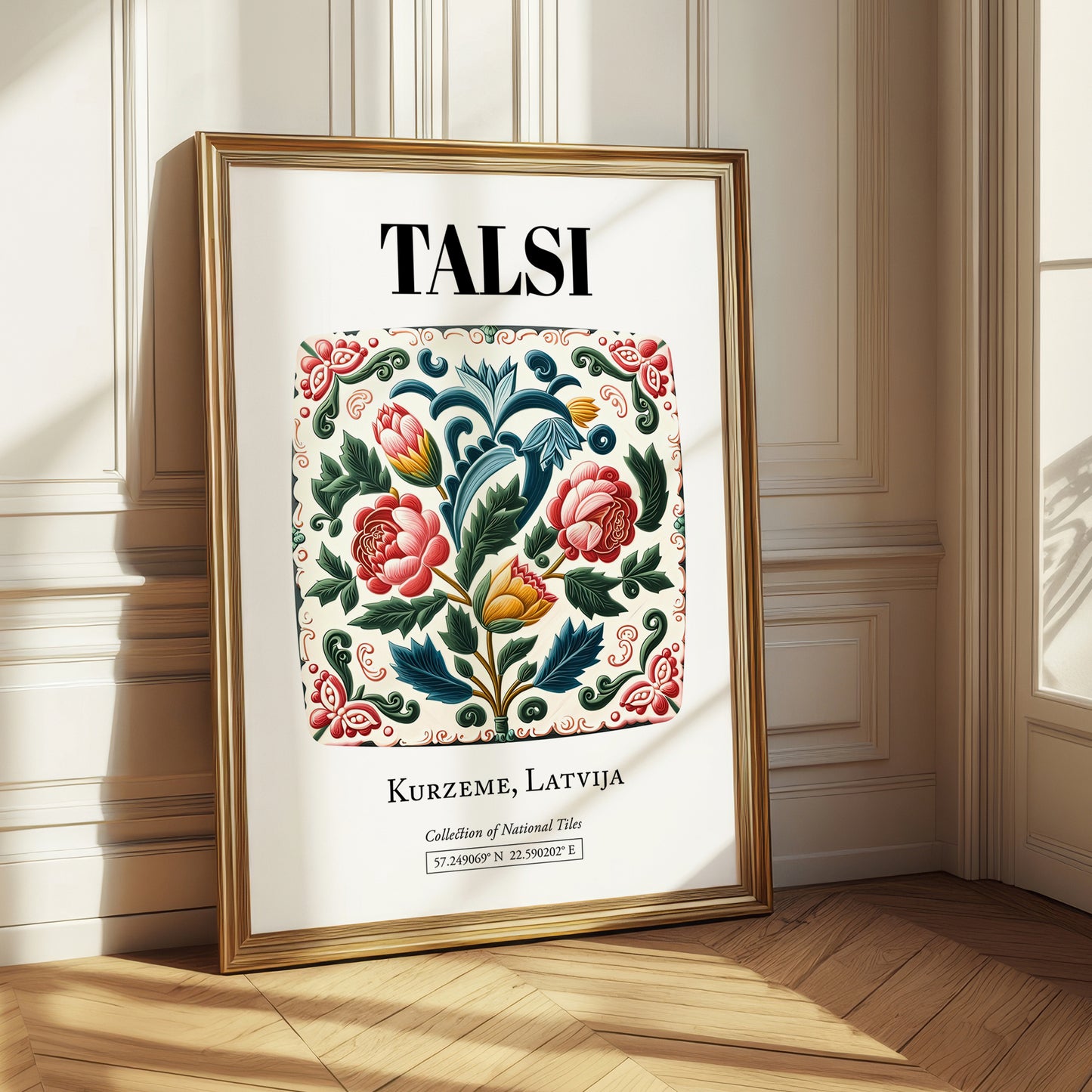 Talsi, Latvia – Travel Destination Art, styled in a charming Paris street view