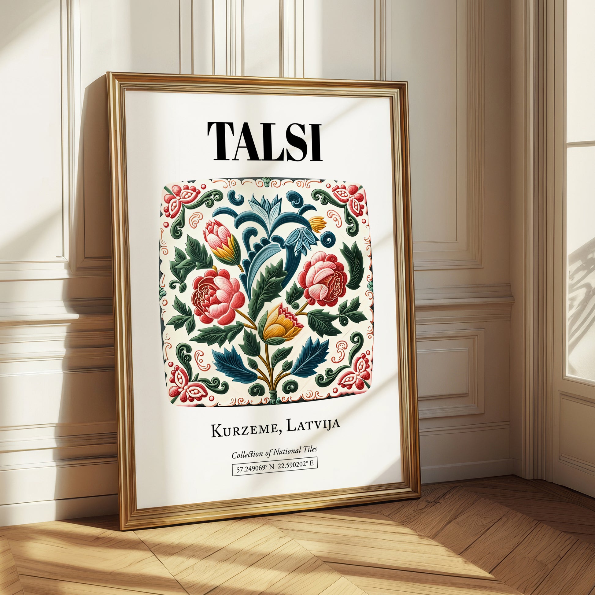Talsi, Latvia – Travel Destination Art, styled in a charming Paris street view