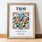 Talsi, Latvia – Travel Destination Art, in wooden frame leaning on the floor