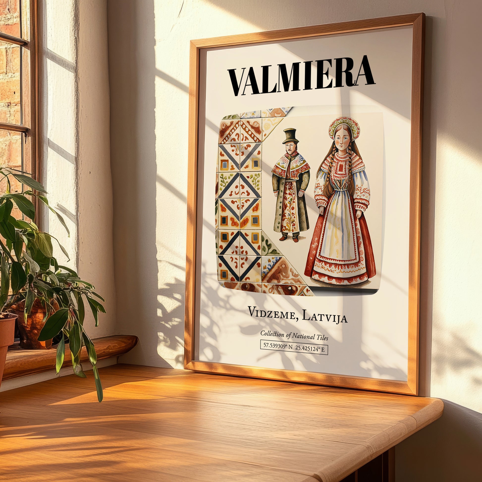 Valmiera, Latvia – Global Cities Wall Print, clean layout with no caption