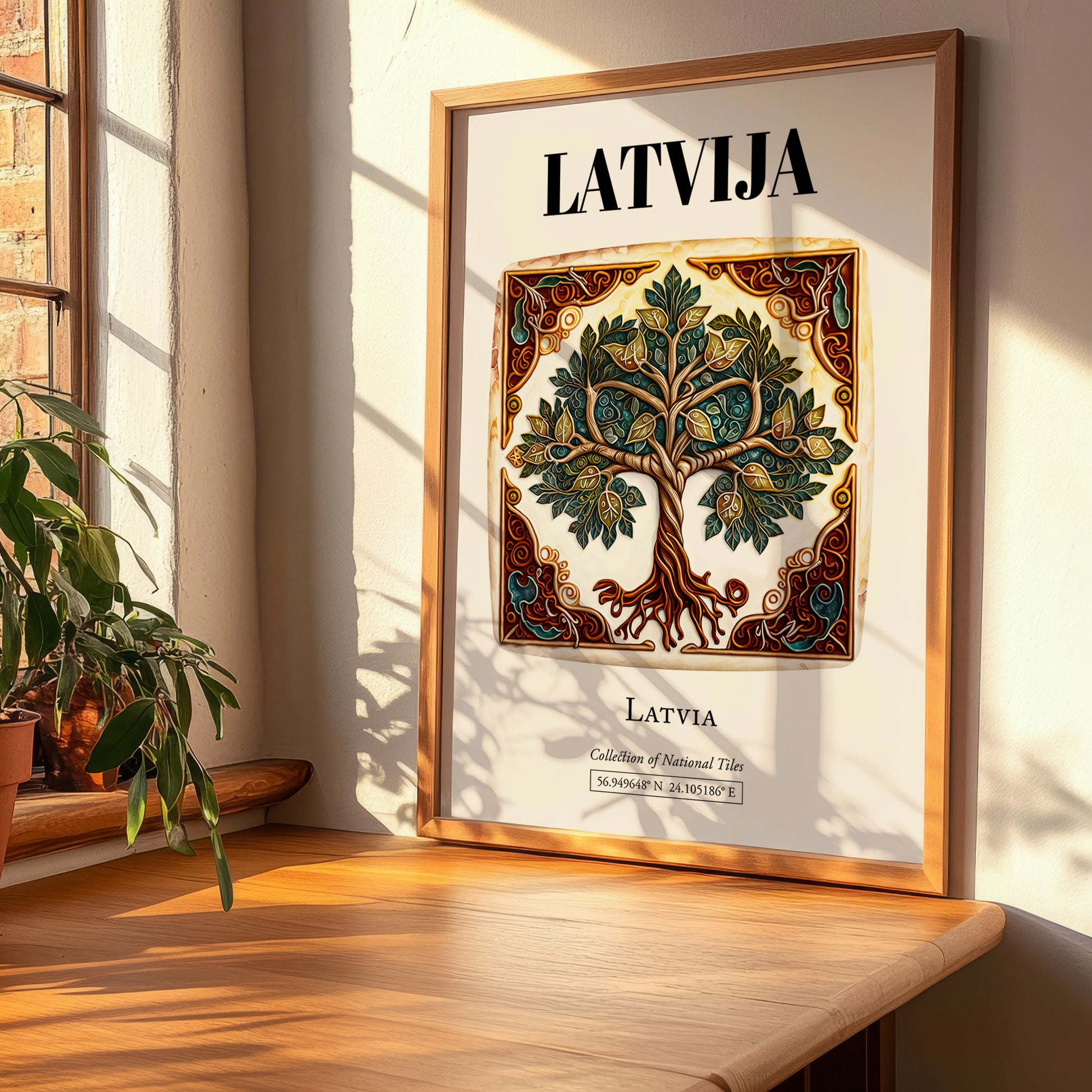 Latvija, Latvia – Wanderlust-Inspired Poster, clean layout with no caption