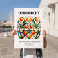 Dordrecht, Netherlands – Global Cities Wall Print, no-text version framed in wood