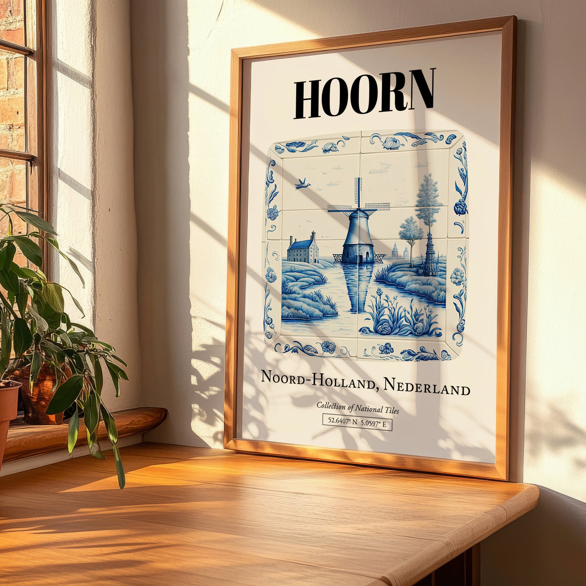 Hoorn, Netherlands – Travel Print, clean layout with no caption