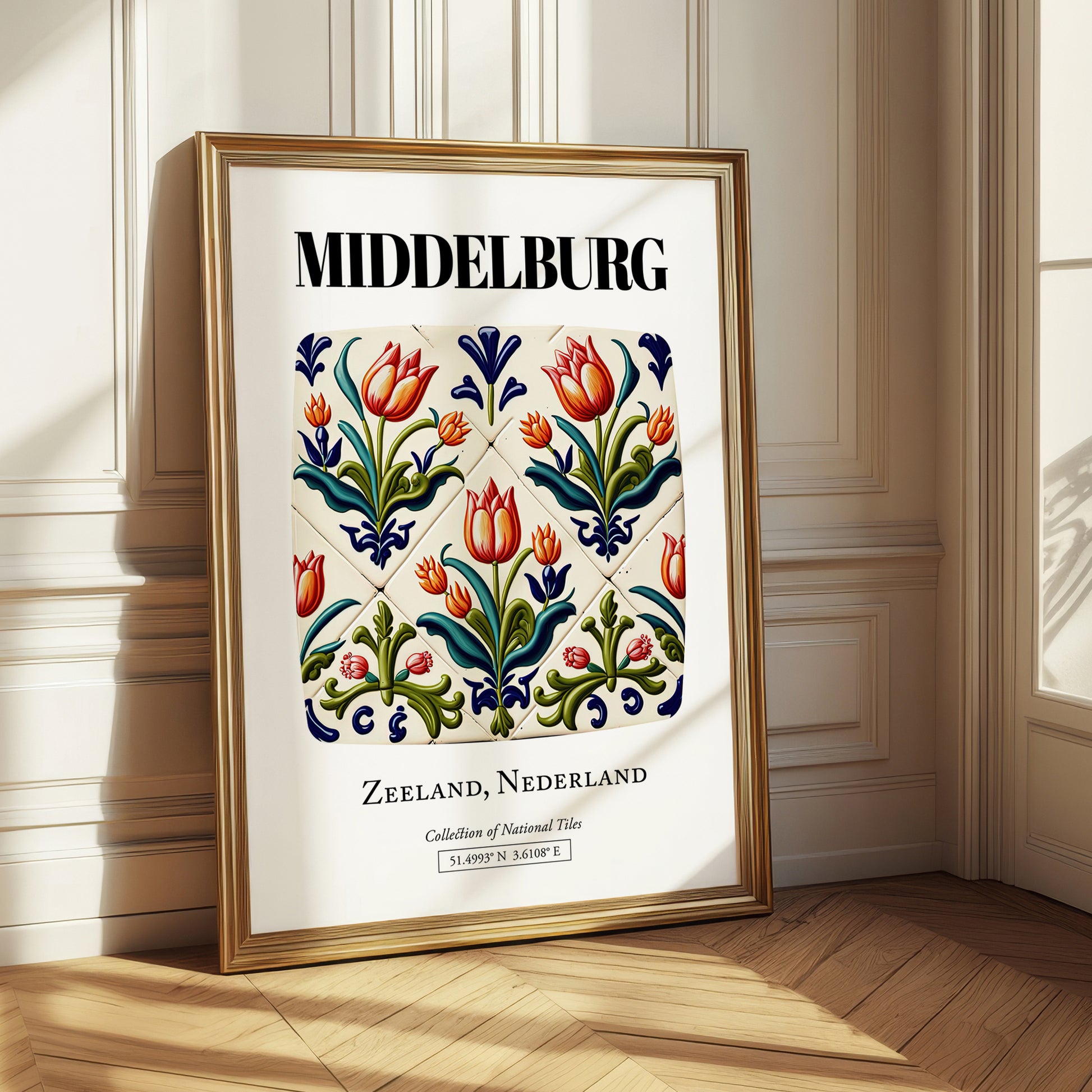 Middelburg, Netherlands – Travel Memories Wall Print, styled in a charming Paris street view