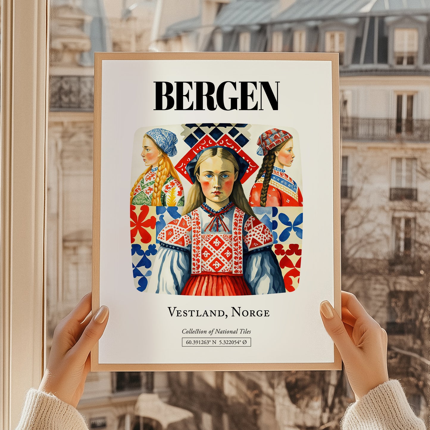 Bergen, Norway – Minimalist Travel Print