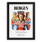 Bergen, Norway – Minimalist Travel Print, in sleek black frame