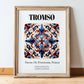 Tromsø, Norway – Travel Print, in wooden frame leaning on the floor