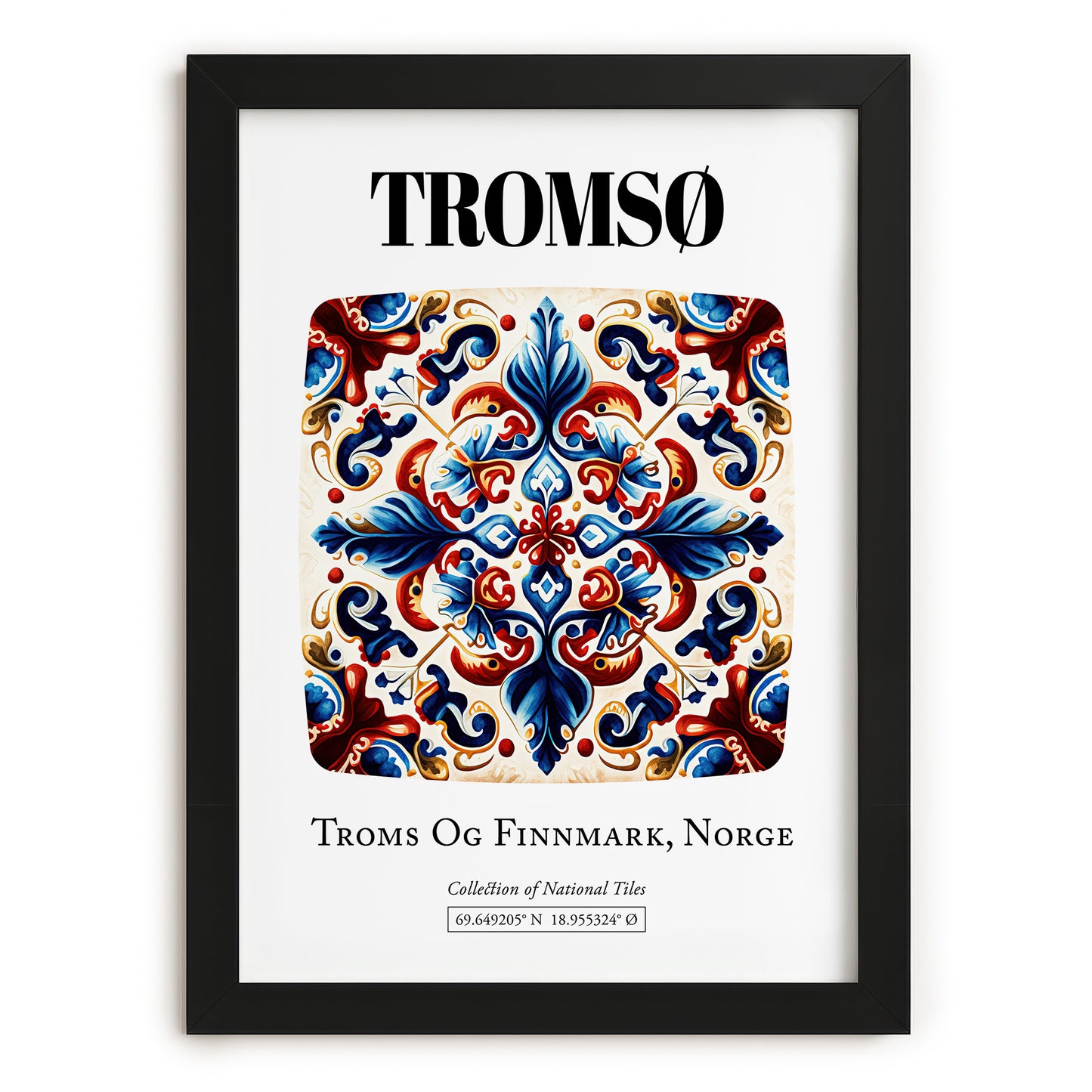 Tromsø, Norway – Travel Print, in sleek black frame