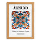 Ålesund, Norway – Travel Poster, set in oak frame